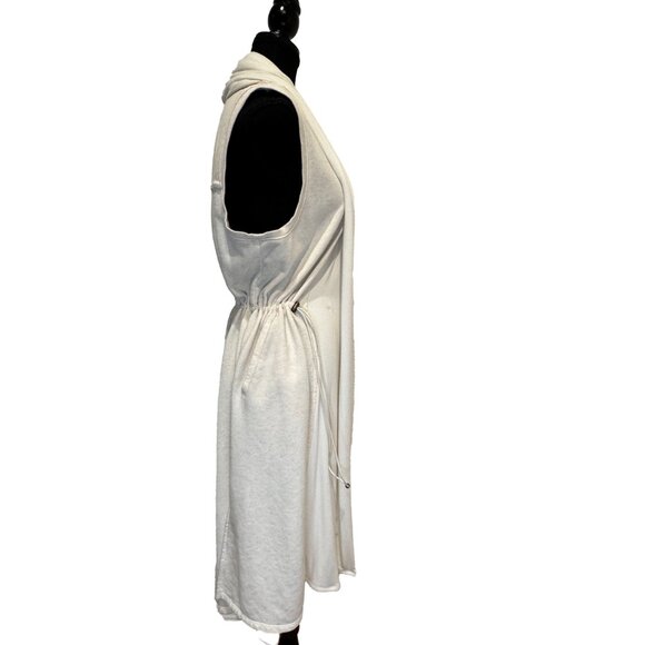 Anthropologie Avasa Drawstring Duster Vest Cardigan Beige Layering Size Small - Picture 4 of 9